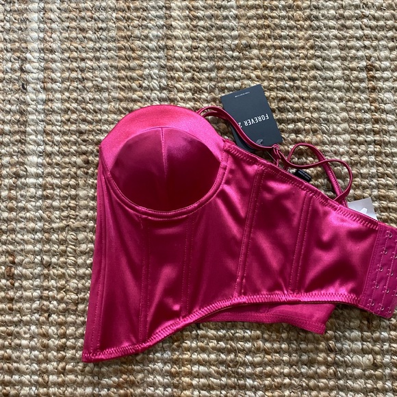 bright pink forever 21 corset top - Picture 4 of 4